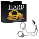 Kit algemas com plug anal cravejado com strass tamanho M - Hard Metal - Imagem 3