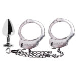 Kit algemas com plug anal cravejado com strass tamanho M - Hard Metal - Imagem 6