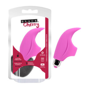 Vibrador de Dedo Rosa com 7 Modos de Vibração - Black Cherry