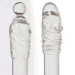 Kit com 2 capas penianas extensoras transparentes com glande definida, cerdas estimuladoras e texturas anelares - Imagem 3