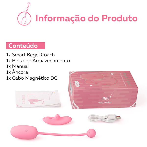 Vibrador Recarregável para Exercícios Vaginais com APP - Magic Kegel Coach - Imagem 2