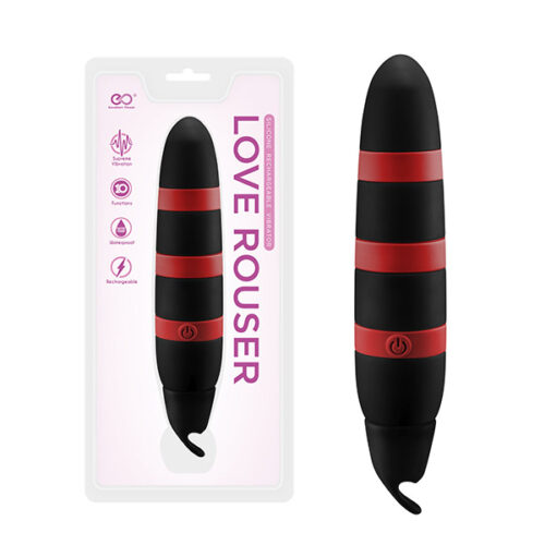 Vibrador recarregável clássico love rouser com língua em silicone