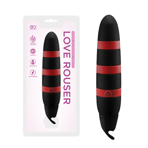 Vibrador recarregável clássico love rouser com língua em silicone