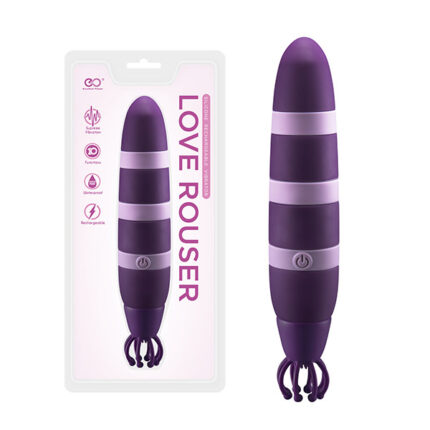 Love rouser - Vibrador clássico recarregável com tentáculos em silicone Roxo