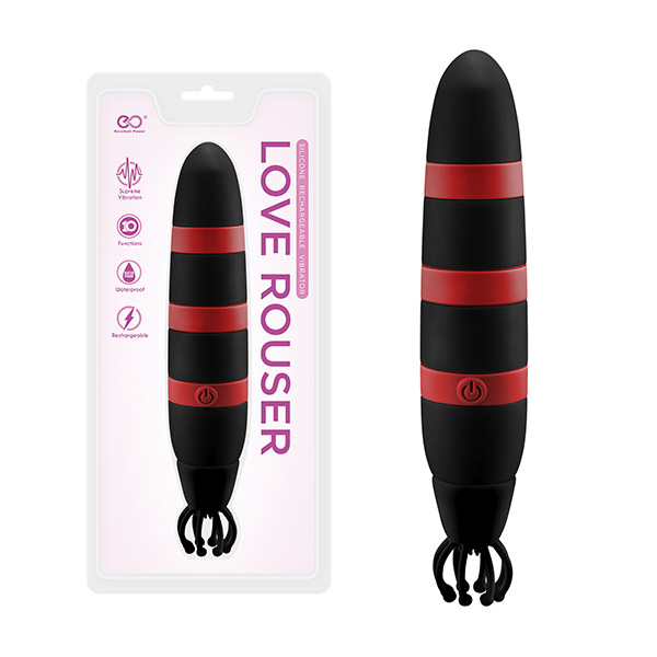 Love rouser - Vibrador clássico recarregável com tentáculos em silicone