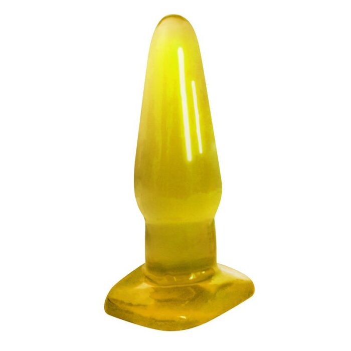 Plug Anal Translúcido em Gel – Amarelo - Imagem 2
