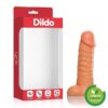 Pênis Realístico nervoso com escroto e sem vibro Dildo 17x4 cm