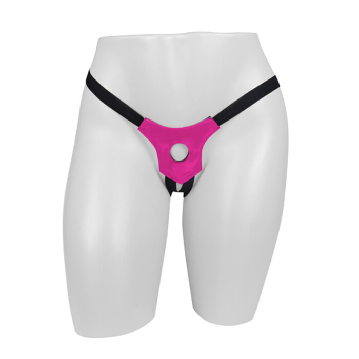 Cinta Strap On Universal Em Vinil Rosa Para Pênis Com Ou Sem Vibro - Imagem 3