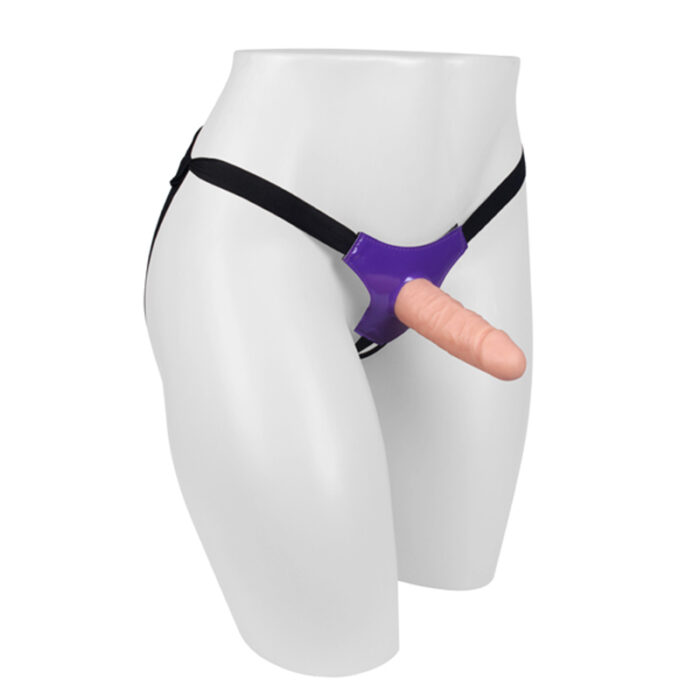 Cinta Peniana Universal Em Vinil Lilás Para Pênis Com Ou Sem Vibro - Imagem 3