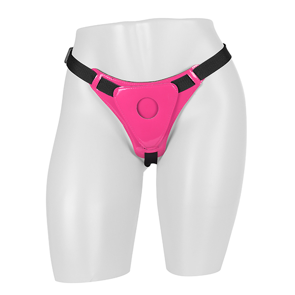 Cinta Peniana Strap On ajustável em Vinil - Rosa - Imagem 2