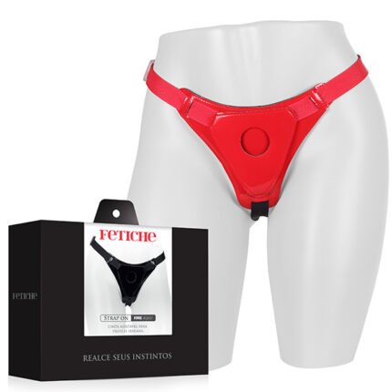 Cinta Peniana Strap On Vinil Ajust Vermelho - Adão e Eva