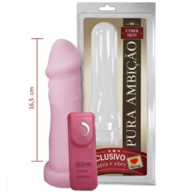 Pênis Em CyberSkin Com Vértebra e Vibrador 18x5cm - Sexy Fantasy