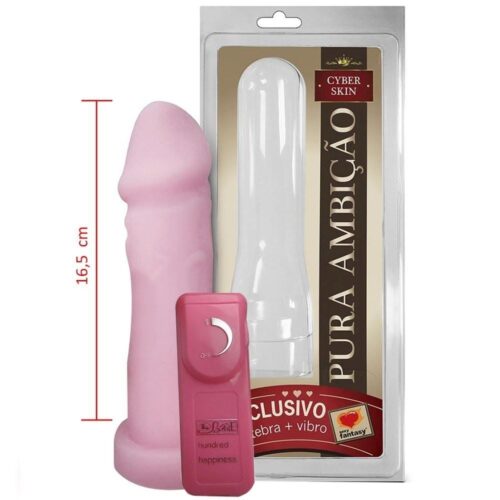 Pênis Em CyberSkin Com Vértebra e Vibrador 18x5cm - Sexy Fantasy