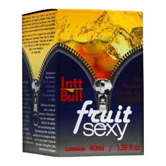 Intt bull fruit sexy - Gel comestível que esquenta com sabor de energético - Imagem 3