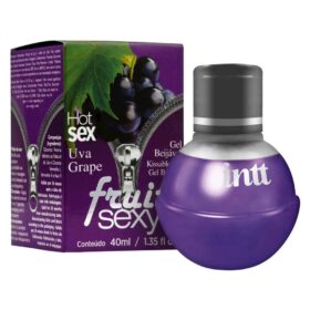 Intt fruit sexy - Gel beijável corporal que esquenta - 40 ml | sabor: uva