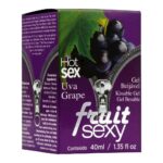 Intt fruit sexy - Gel beijável corporal que esquenta - 40 ml | sabor: uva - Imagem 3