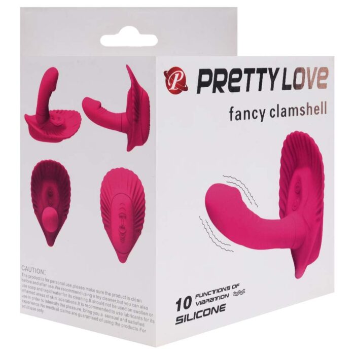 Pretty love fancy clamshell - Estimulador clitoriano em forma de concha com mini pênis penetrável, 30 funções vibração - Imagem 9