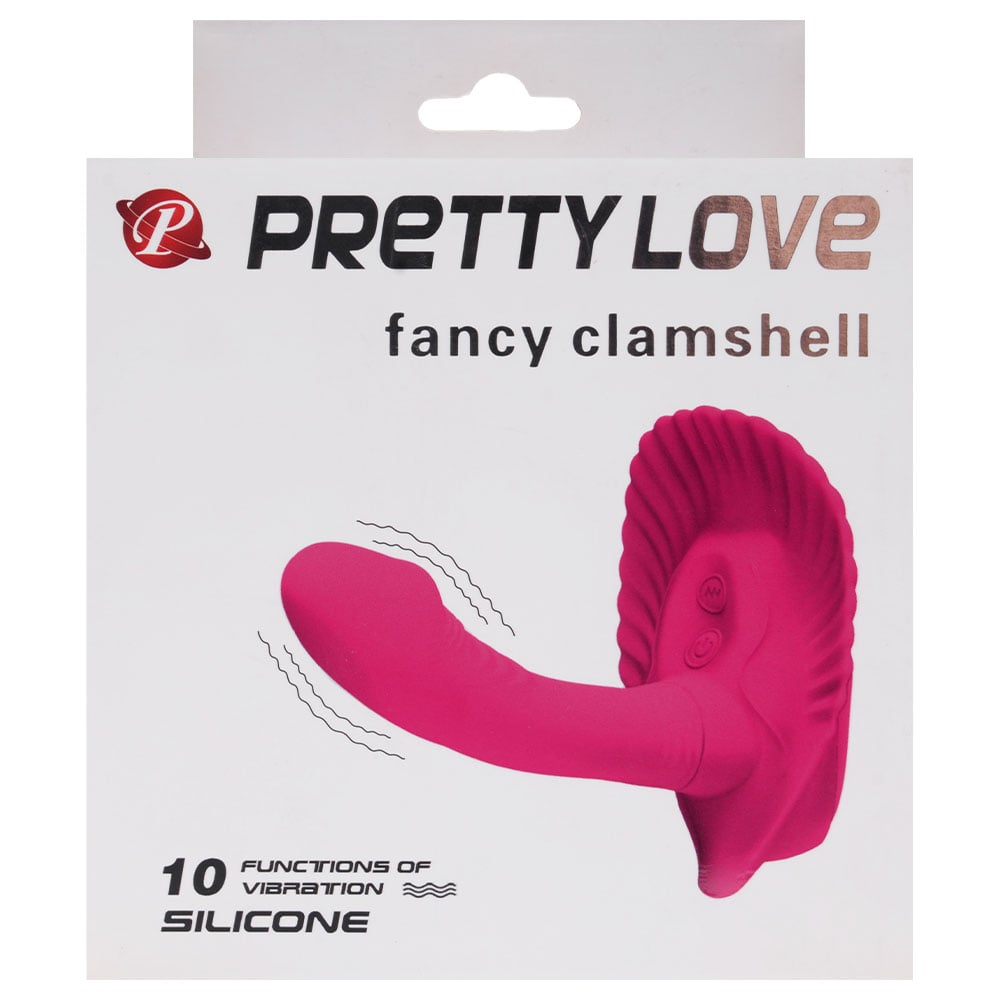 Pretty love fancy clamshell - Estimulador clitoriano em forma de concha com mini pênis penetrável, 30 funções vibração - Imagem 8