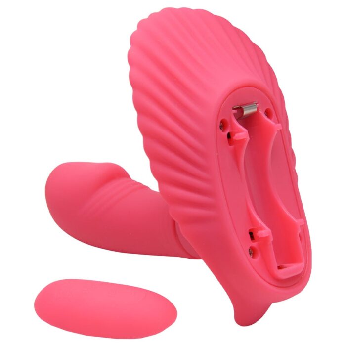 Pretty love fancy clamshell - Estimulador clitoriano em forma de concha com mini pênis penetrável, 30 funções vibração - Imagem 2