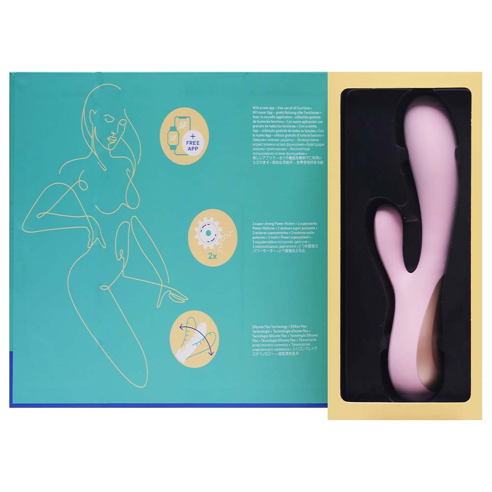 Satisfyer mono flex - Estimulador clitoriano e de ponto g feito em silicone flexível e controle via aplicativo | Rosa - Imagem 4