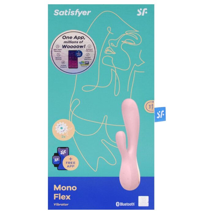 Satisfyer mono flex - Estimulador clitoriano e de ponto g feito em silicone flexível e controle via aplicativo | Rosa - Imagem 6