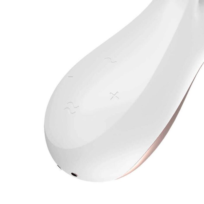 Satisfyer mono flex - Estimulador clitoriano e de ponto g feito em silicone flexível e controle via aplicativo | Branco - Imagem 3