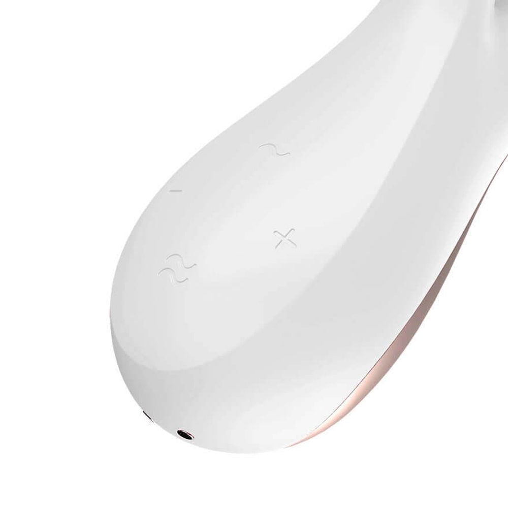 Satisfyer mono flex - Estimulador clitoriano e de ponto g feito em silicone flexível e controle via aplicativo | Branco - Imagem 3