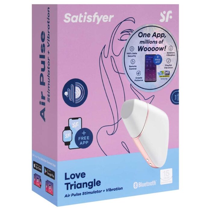 Satisfyer love triangle - Estimulador clitoriano recarregável com 10 modos de vibração, 11 intensidades de sucção e app - Imagem 6