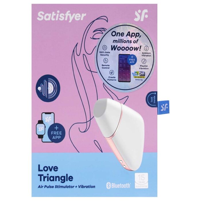 Satisfyer love triangle - Estimulador clitoriano recarregável com 10 modos de vibração, 11 intensidades de sucção e app - Imagem 7