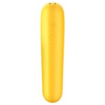 Satisfyer Dual love - Estimulador clitoriano e vibrador em silicone com 11 modos de sucção e vibração | cor: amarelo - Imagem 4