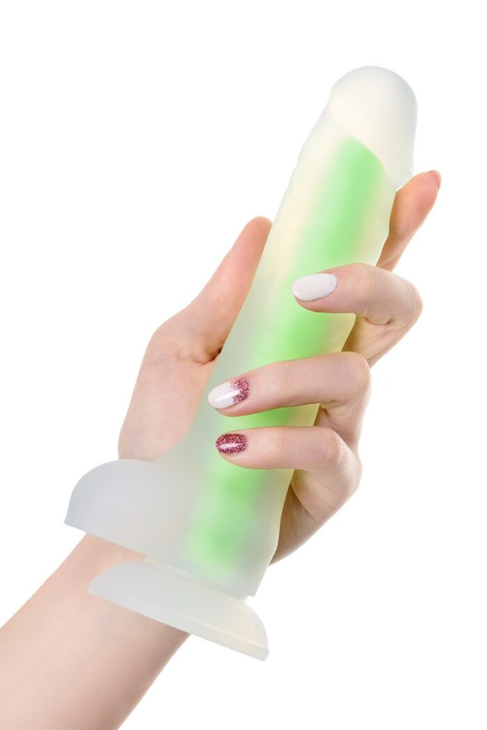 Pênis importado com ventosa Neon Beyond Brilha no Escuro 20x3,5cm - Imagem 2