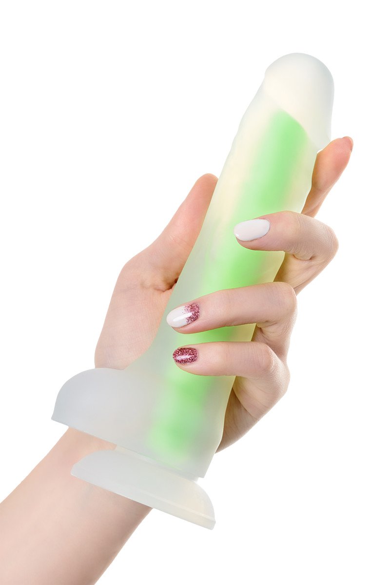 Pênis importado com ventosa Neon Beyond Brilha no Escuro 20x3,5cm - Imagem 2