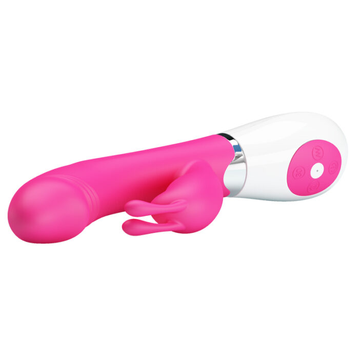 Pretty love gene - Vibrador estimulador de ponto g e clítoris em forma de coelho com 30 níveis de vibração Pink - Imagem 4