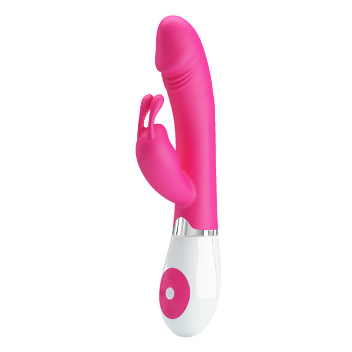 Pretty love gene - Vibrador estimulador de ponto g e clítoris em forma de coelho com 30 níveis de vibração Pink - Imagem 5