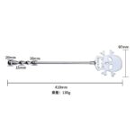 Spanking paddle - Chibata caveira feita em aço com cabo anatômico - 41 cm - Imagem 4