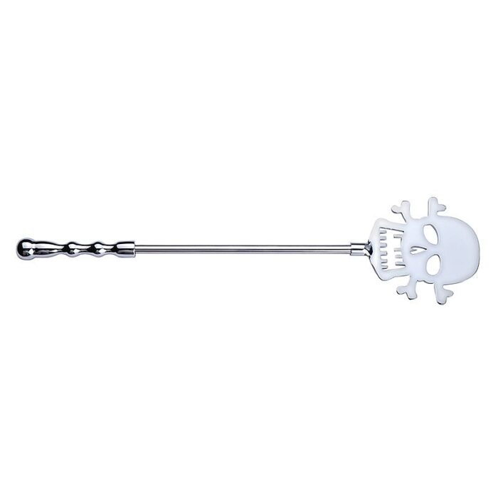 Spanking paddle - Chibata caveira feita em aço com cabo anatômico - 41 cm - Imagem 5