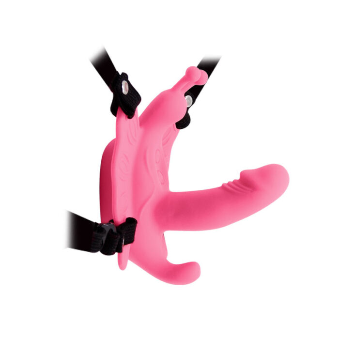Ultra passionate harness - Cinta ajustável com estimulador clitoriano em forma de borboleta e mini pênis penetrável - Imagem 3