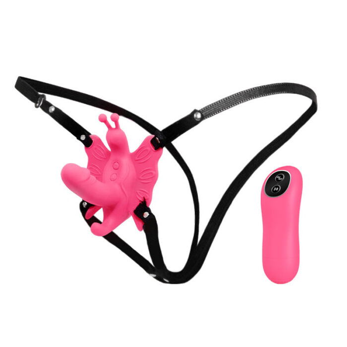 Ultra passionate harness - Cinta ajustável com estimulador clitoriano em forma de borboleta e mini pênis penetrável - Imagem 4