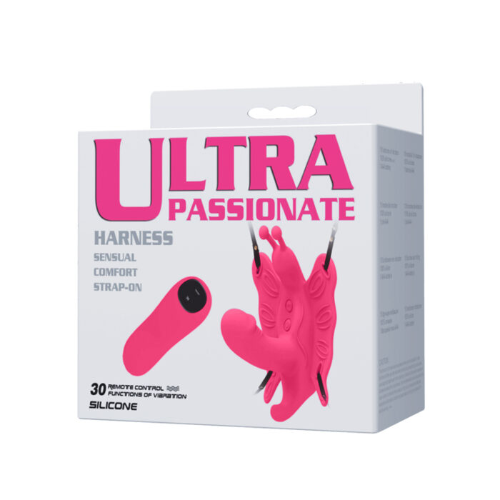 Ultra passionate harness - Cinta ajustável com estimulador clitoriano em forma de borboleta e mini pênis penetrável - Imagem 6