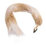 Plug Anal Dourado com Rabo Longo Degrade Bege - Hard - Imagem 3