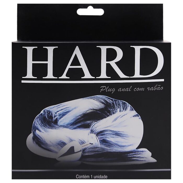 Plug Anal Cromado com Rabo Longo e Degrade Bege - Hard - Imagem 5