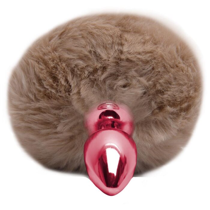 Plug De Metal Vermelho Com Rabo Pompom Claro – Hard - Imagem 2