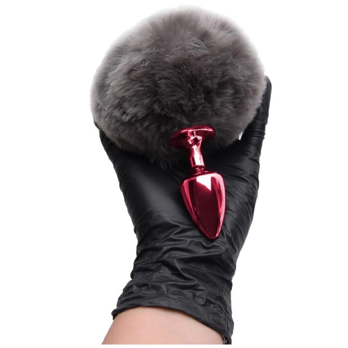 Plug De Metal Vermelho Com Rabo Pompom – Hard - Imagem 5