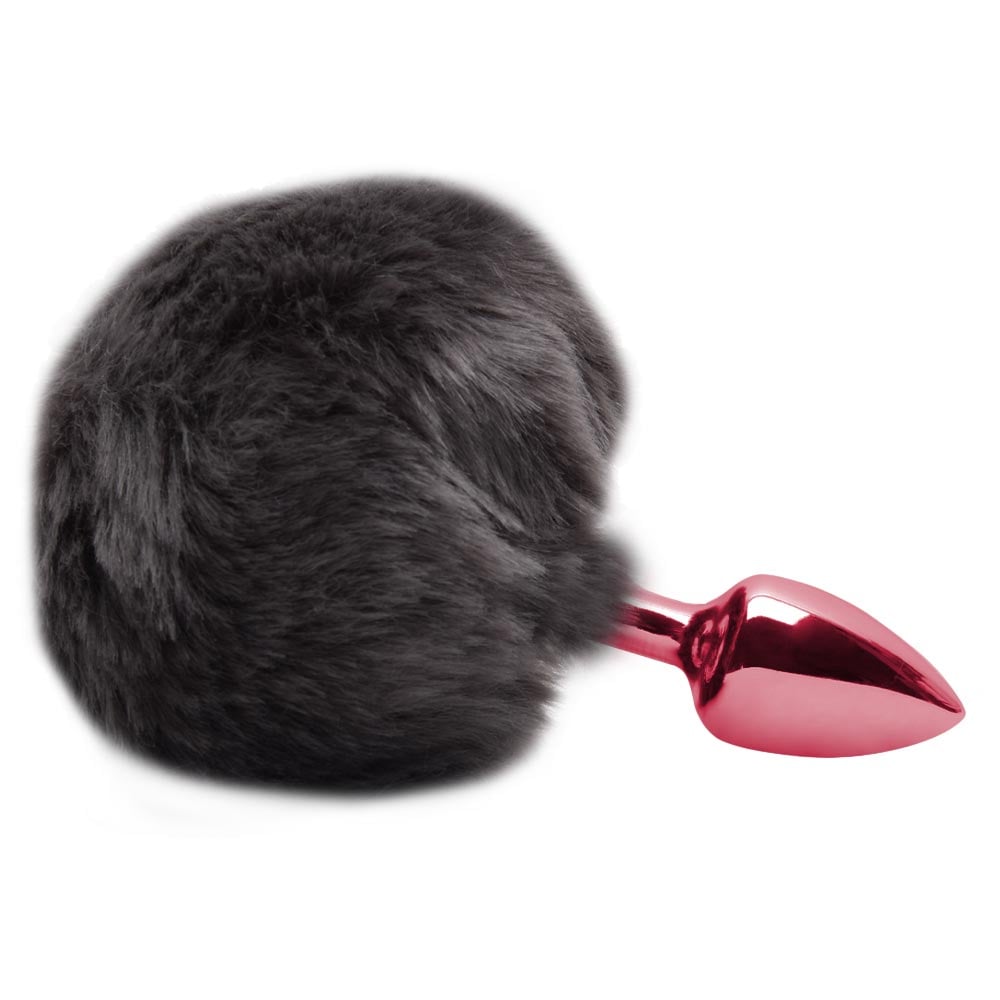 Plug De Metal Vermelho Com Rabo Pompom – Hard - Imagem 3
