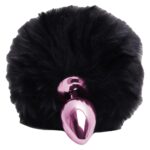 Plug De Metal Rosa Com Rabo Pompom Escuro – Hard - Imagem 2
