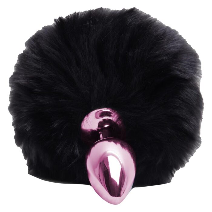 Plug De Metal Rosa Com Rabo Pompom Escuro – Hard - Imagem 2