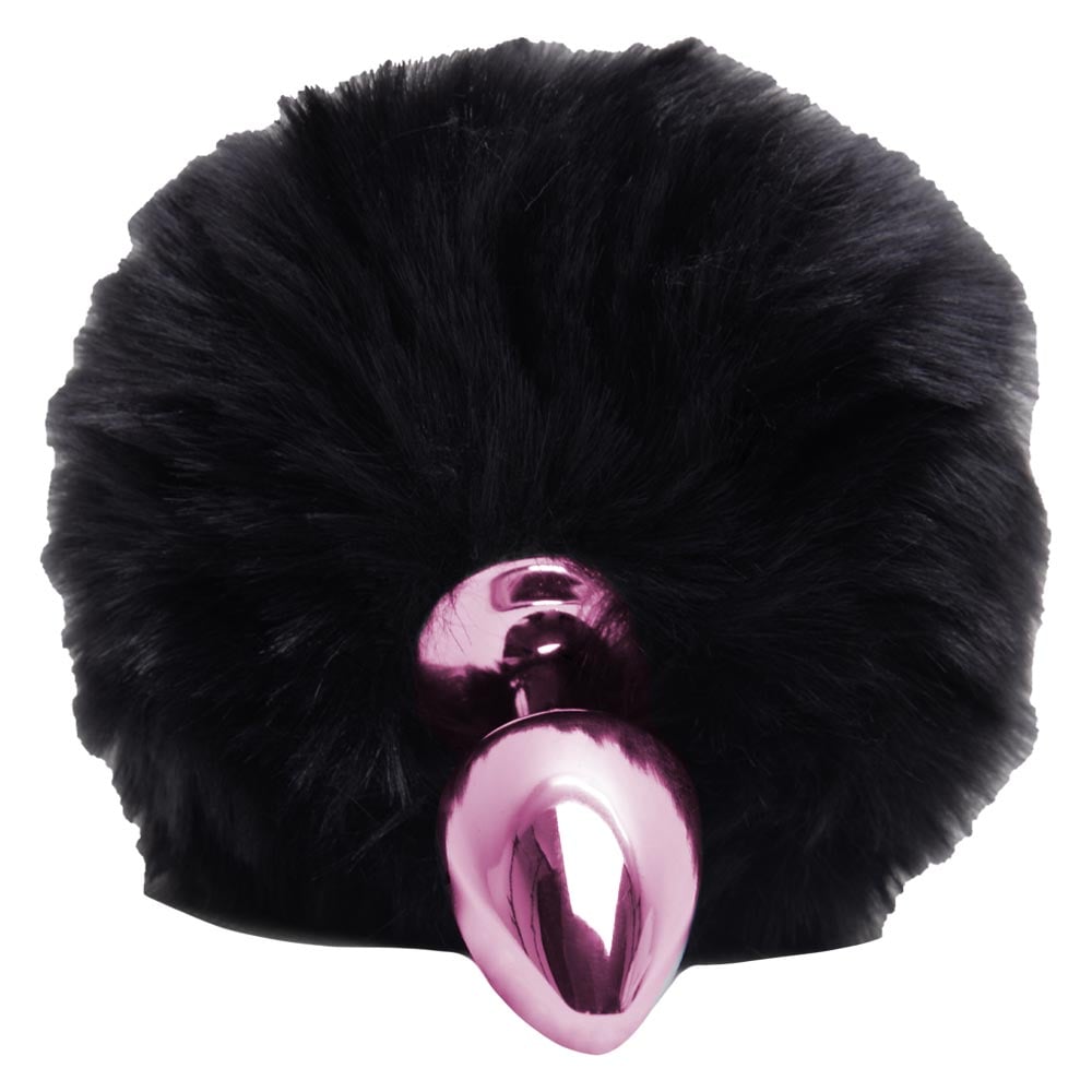 Plug De Metal Rosa Com Rabo Pompom Escuro – Hard - Imagem 2