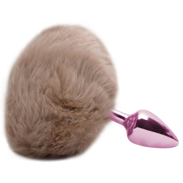 Plug De Metal Rosa Com Rabo Pompom Claro – Hard - Imagem 3