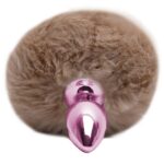 Plug De Metal Rosa Com Rabo Pompom Claro – Hard - Imagem 2