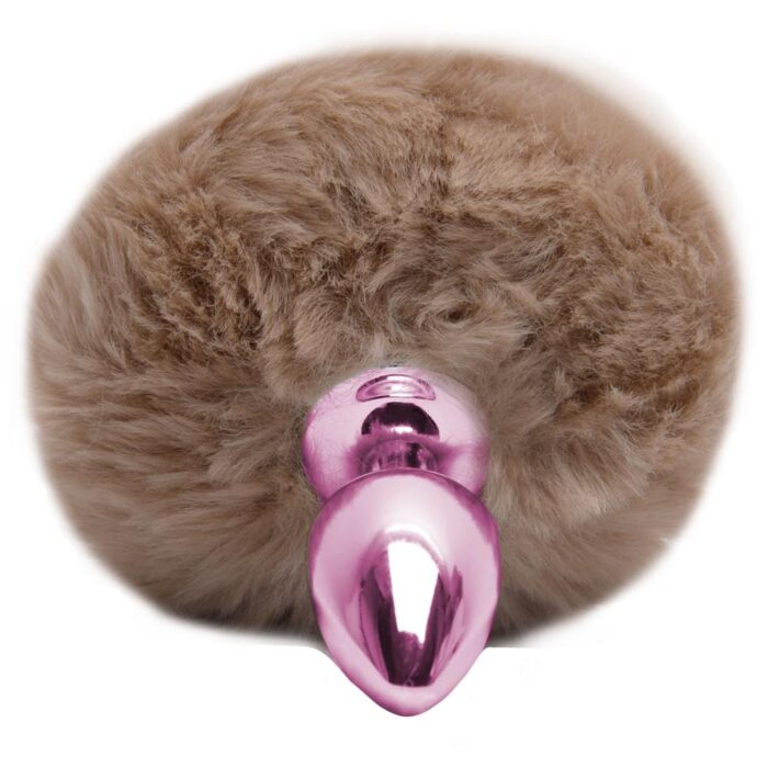 Plug De Metal Rosa Com Rabo Pompom Claro – Hard - Imagem 2